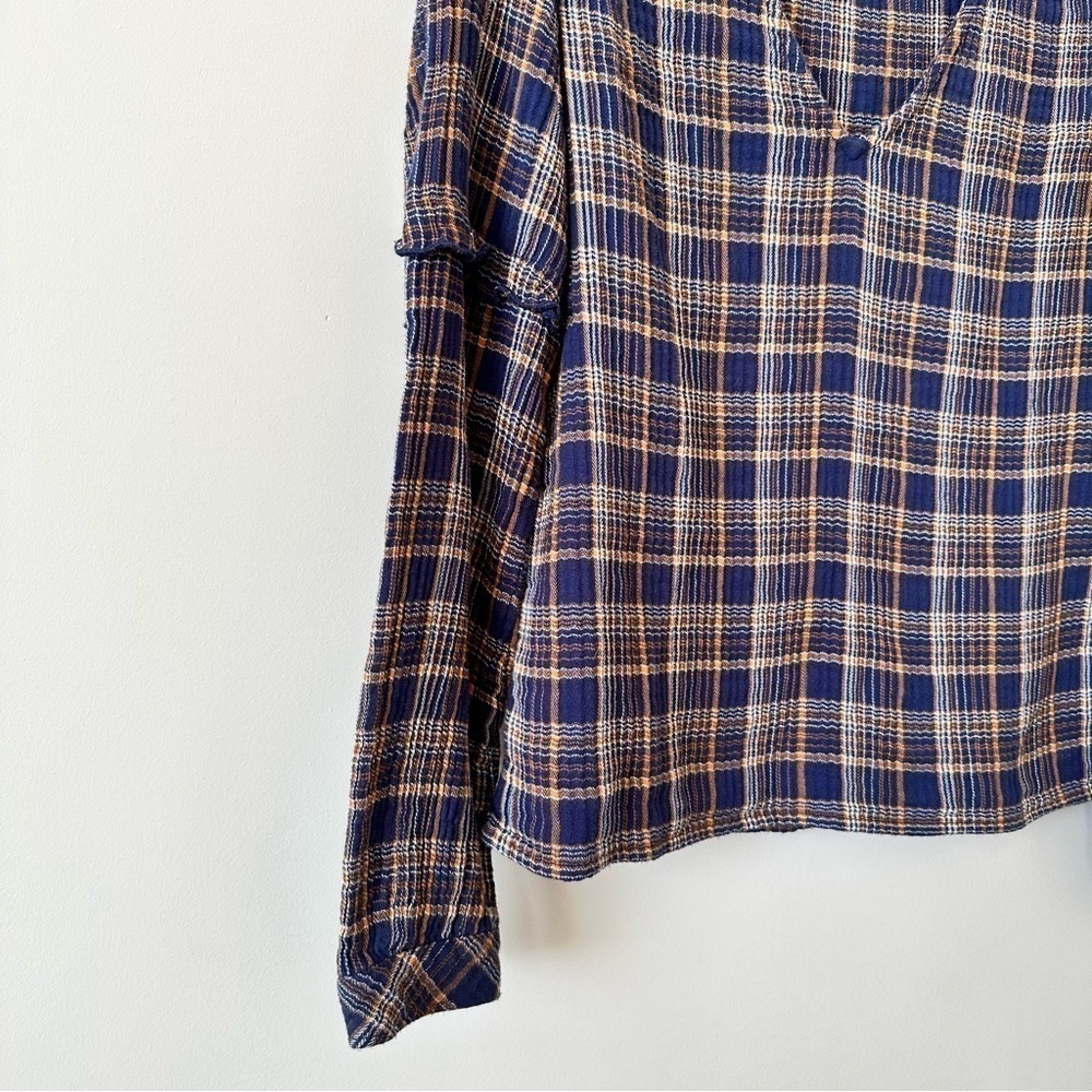 Madewell-Plaid V-Neck Ruffle Top - Picture 7 of 10